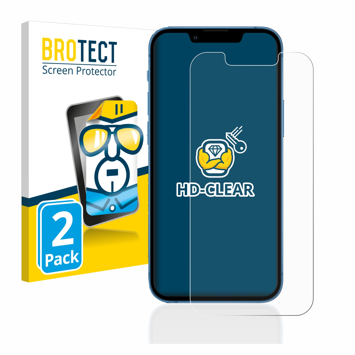 BROTECT 2x klare Schutzfolie(für mini) 13 iPhone Apple