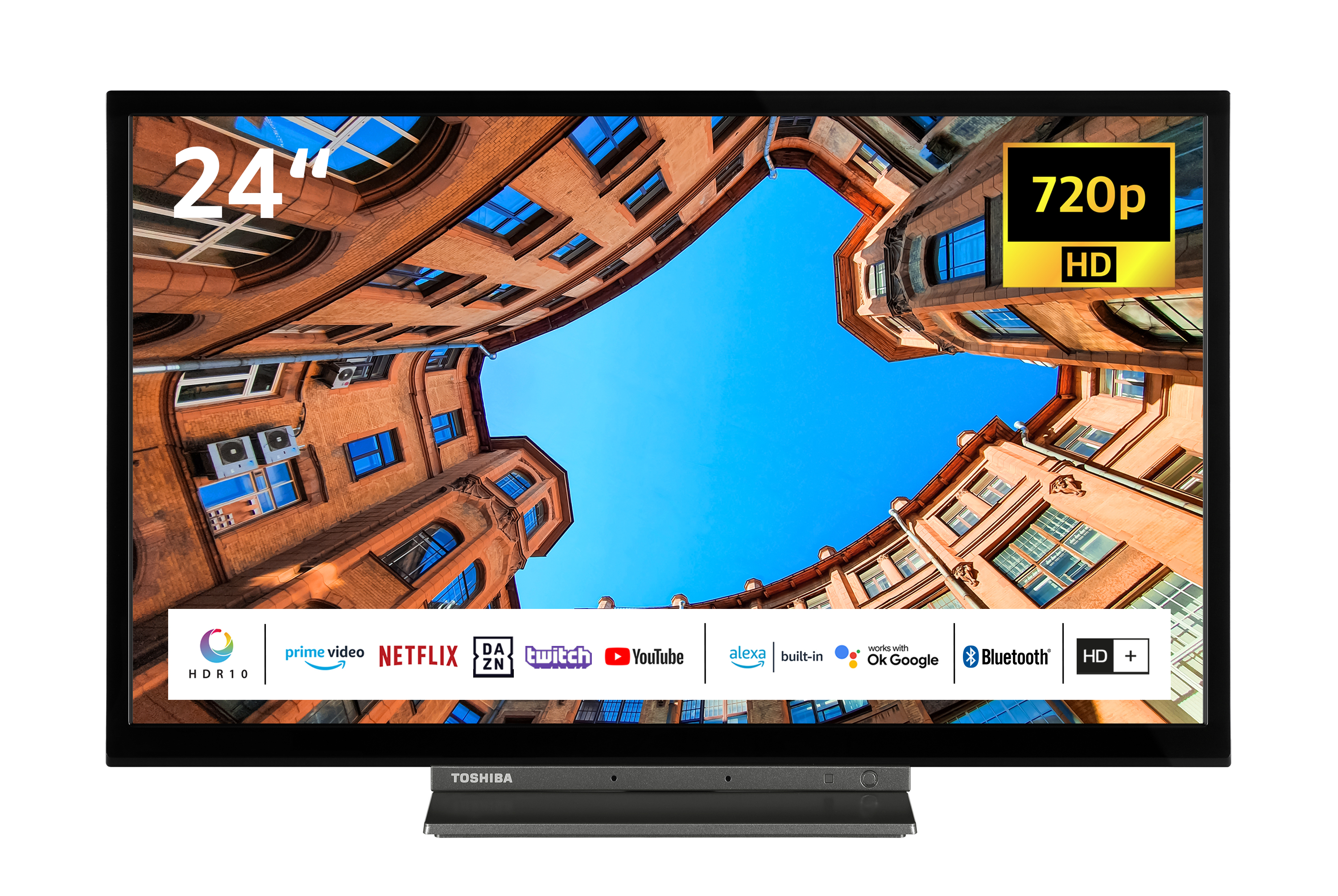 LED (Flat, 24WK3C63DAW TV) 24 TV TOSHIBA HD-ready, SMART 60 Zoll / cm,