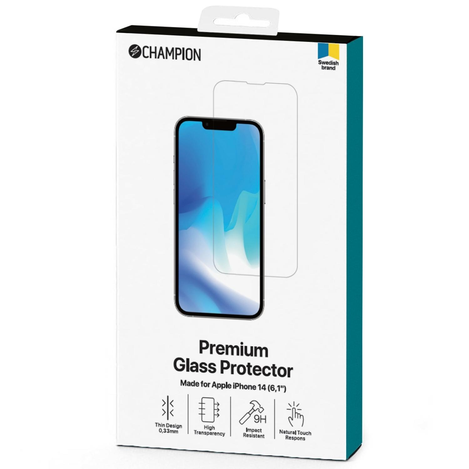 Schachtel für einen Displayschutz. Sie enthält ein Telefonbild, Produktdetails und Marken.