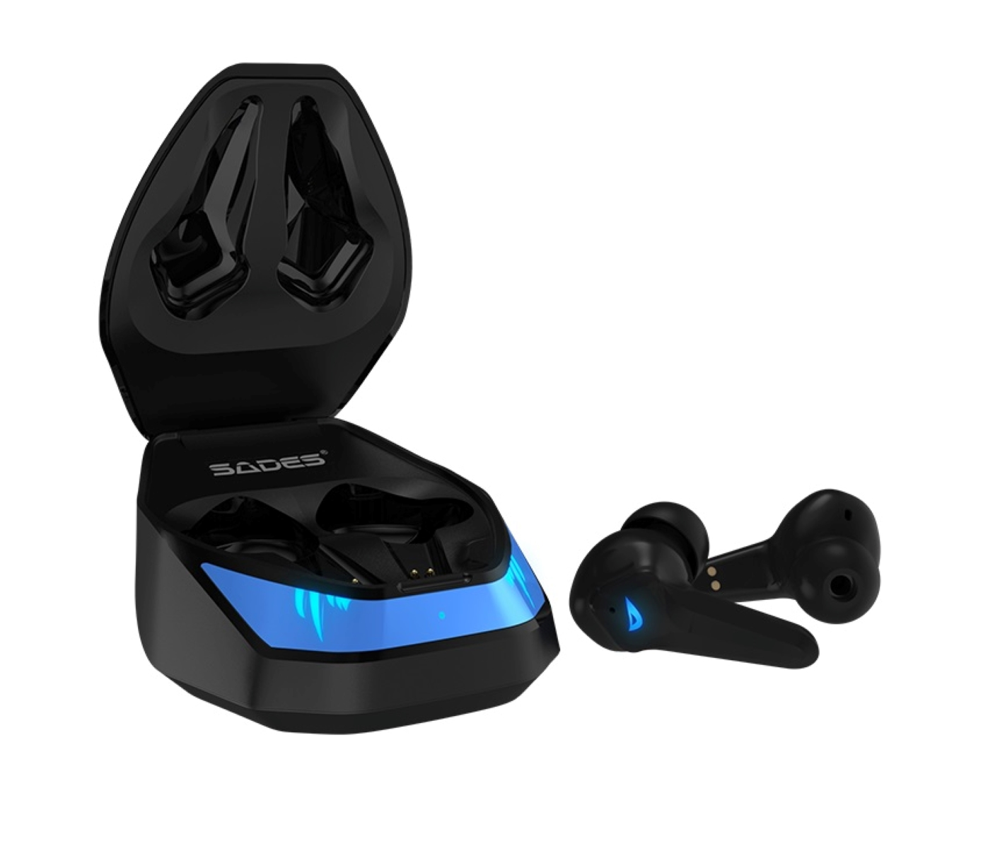 200 Gaming-Kopfhöhrer Wings SADES schwarz/blau Bluetooth In-ear TW-S02,
