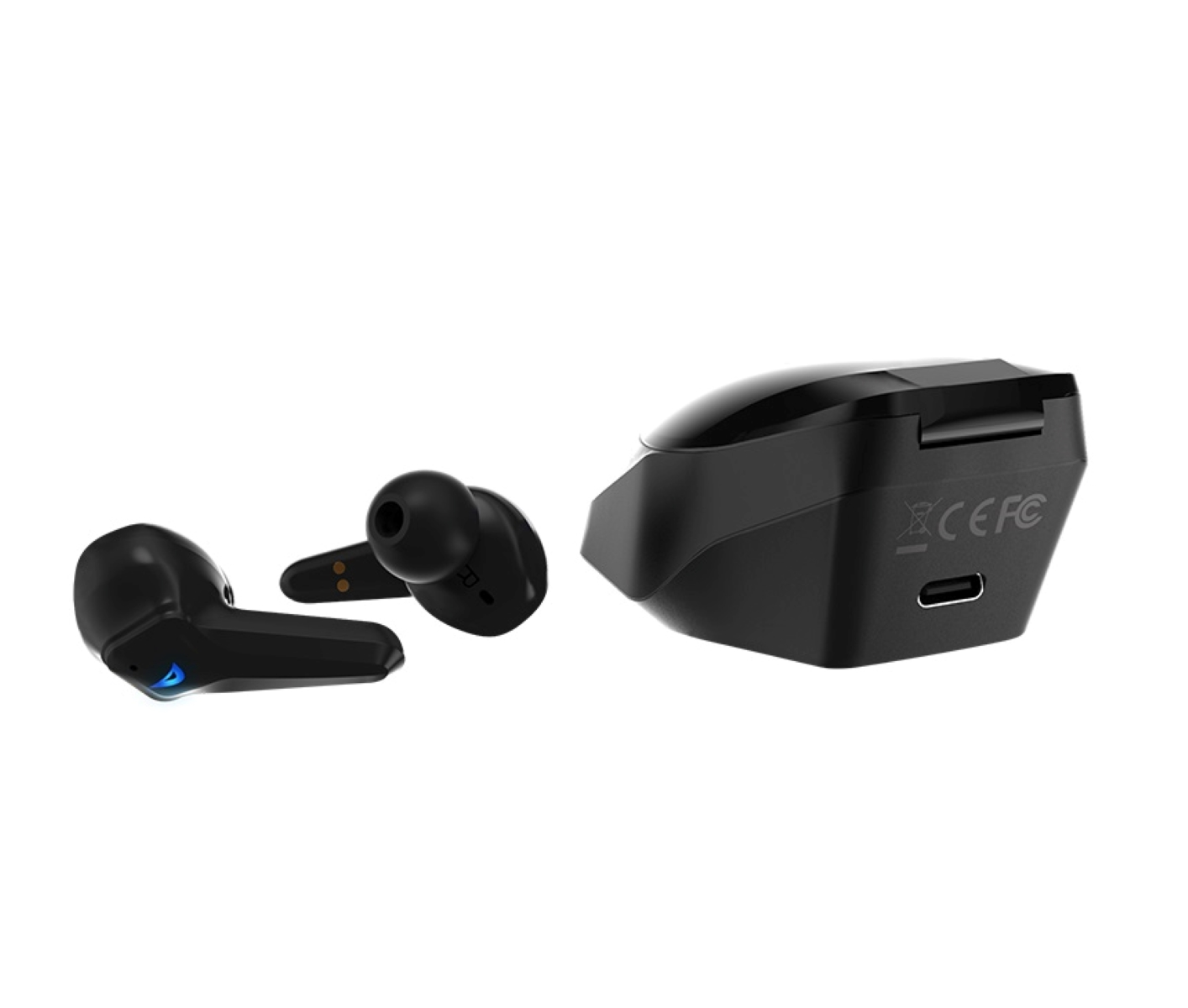 TW-S02, Wings 200 schwarz/blau SADES Bluetooth Gaming-Kopfhöhrer In-ear