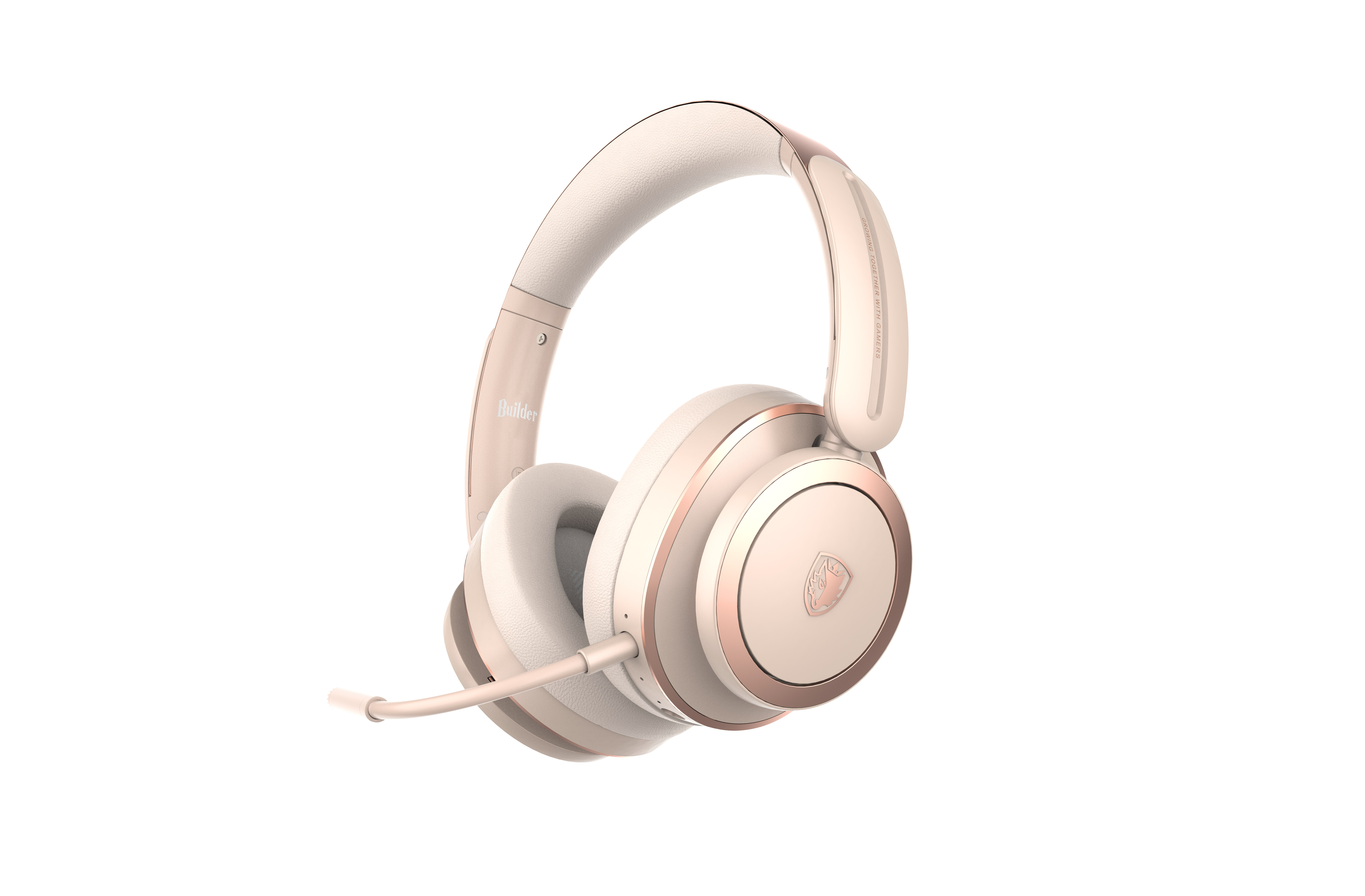 SADES Builder SA-208, gold/pink Gaming-Headset Bluetooth Over-ear