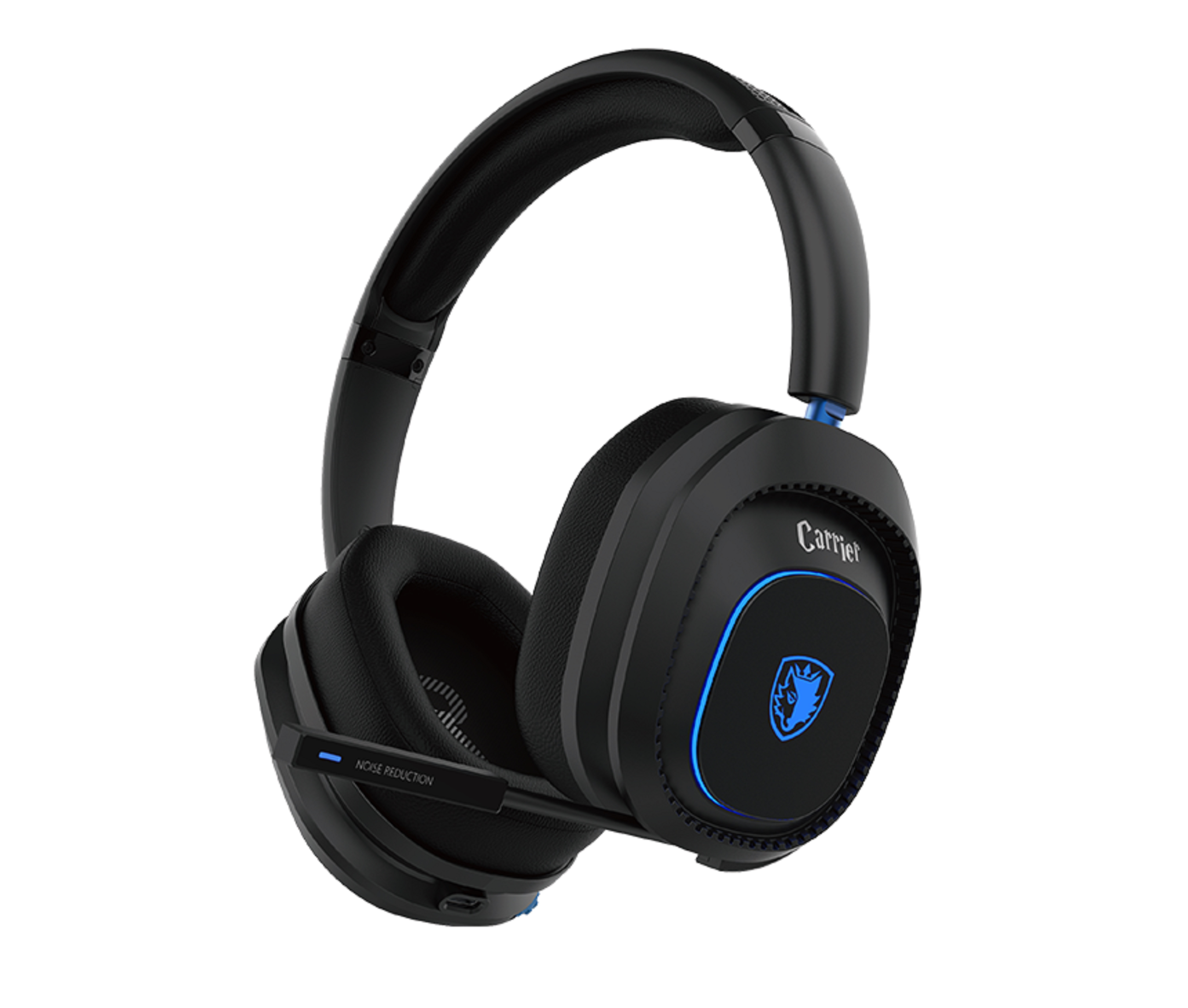Carrier schwarz/blau Bluetooth Gaming-Headset SADES SA-203, Over-ear