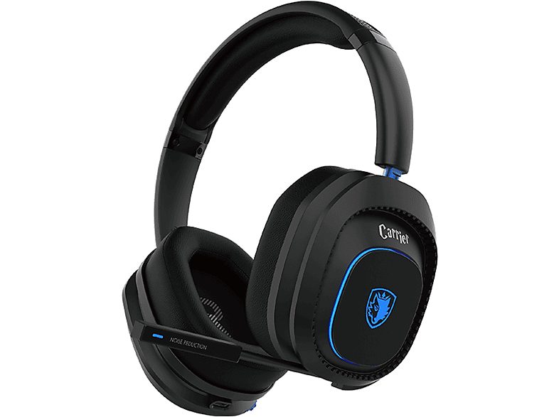SADES Carrier SA-203, Over-ear Gaming-Headset Bluetooth schwarz/blau | HiFi-Kopfhörer