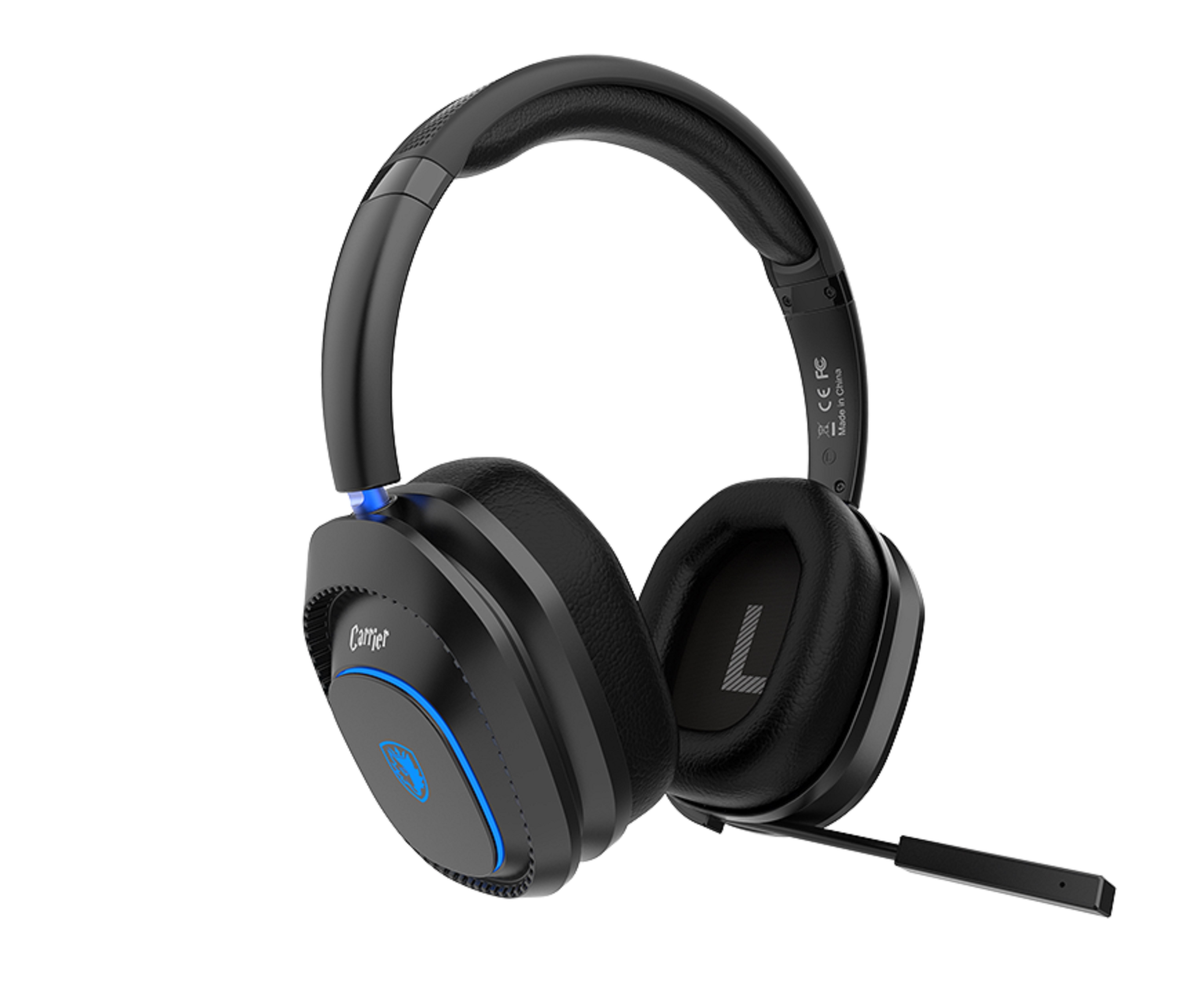 Carrier schwarz/blau Bluetooth Gaming-Headset SADES SA-203, Over-ear