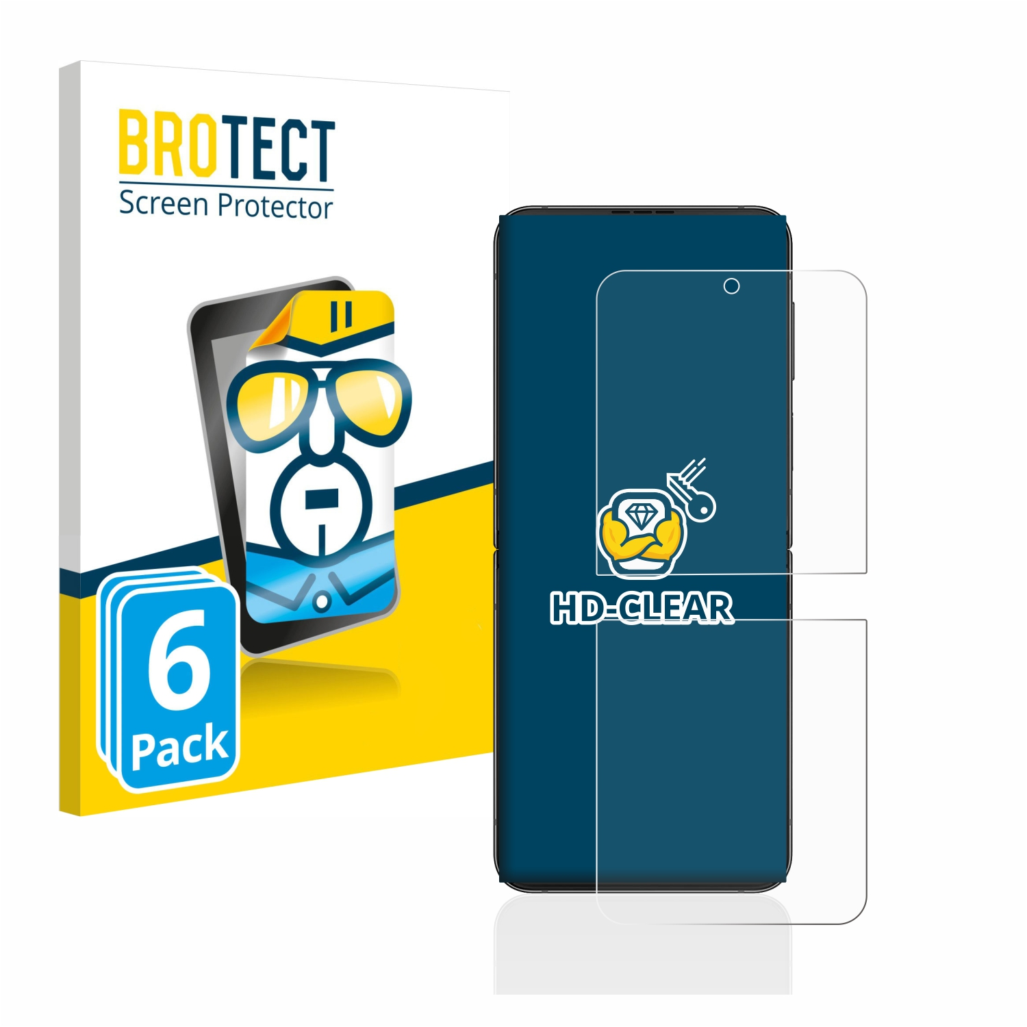 BROTECT 6x klare Schutzfolie(für Samsung Flip Z 4) Galaxy