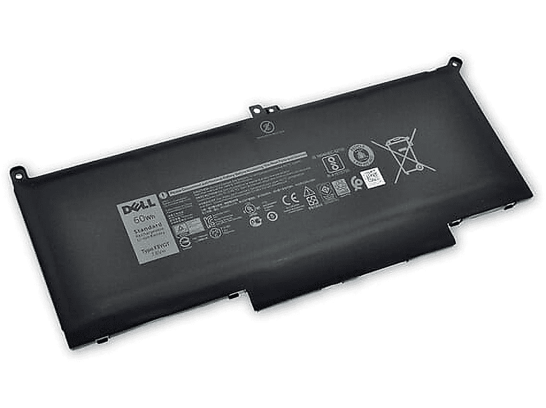 Li-Ion 7500 N001L7480-D2506CN Notebookakku, Li-Ion, DELL 7.6 Volt, für Akku Original Dell mAh