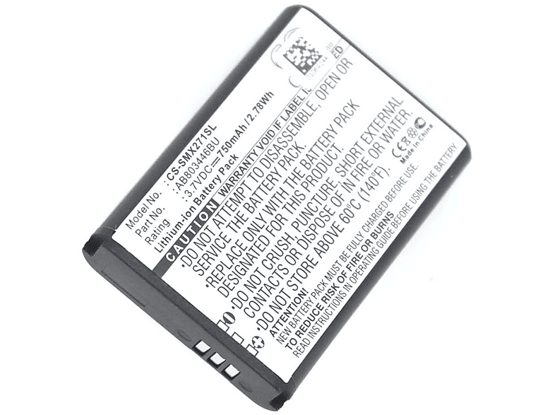 Samsung 3.7 mit Li-Ion AGI kompatibel Volt, mAh Akku AB803446BUCSTD 750 Handy-/Smartphoneakku, Li-Ion,