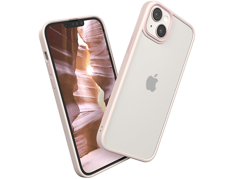 EAZY CASE Outdoor Case Matt, 14 Backcover, Apple, iPhone Rosé Altrosa Plus, 