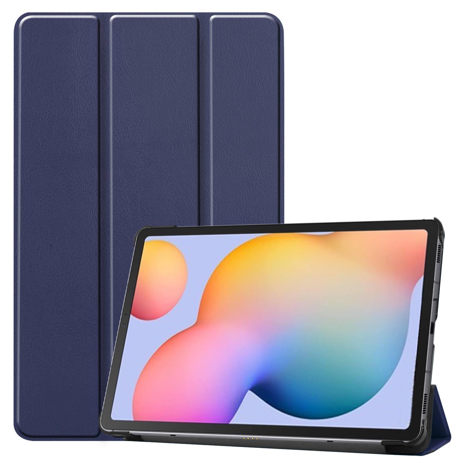 S6 Zoll Schutzhülle Samsung Hülle Bookcover Tab P610 für Lite P615 Blau LOBWERK 10,4 Kunstleder,