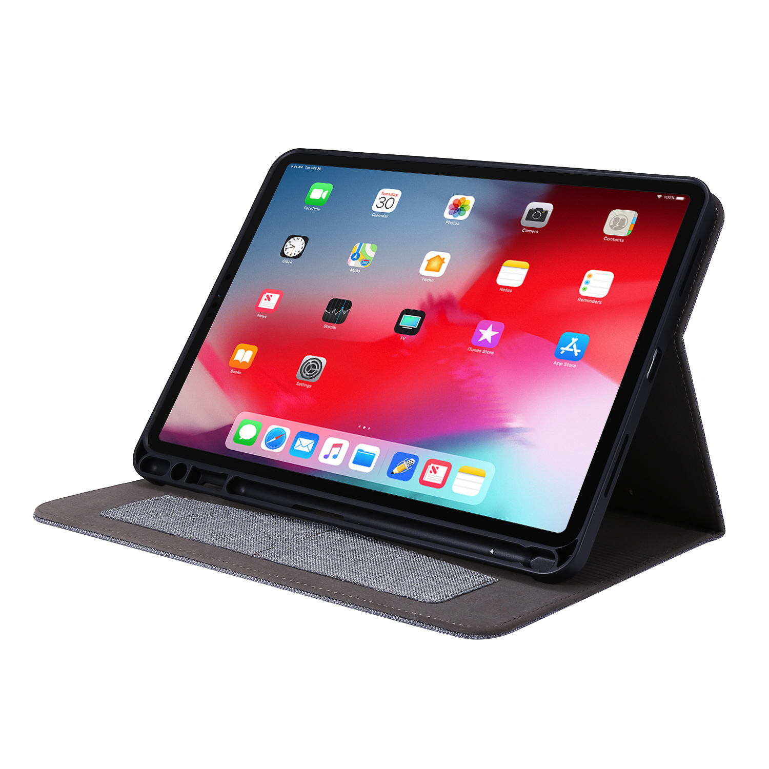 LOBWERK 11 11 2020/2021/2022 iPad Zoll Bookcover für Apple Pro Kunststoff, Schutzhülle Grau Hülle