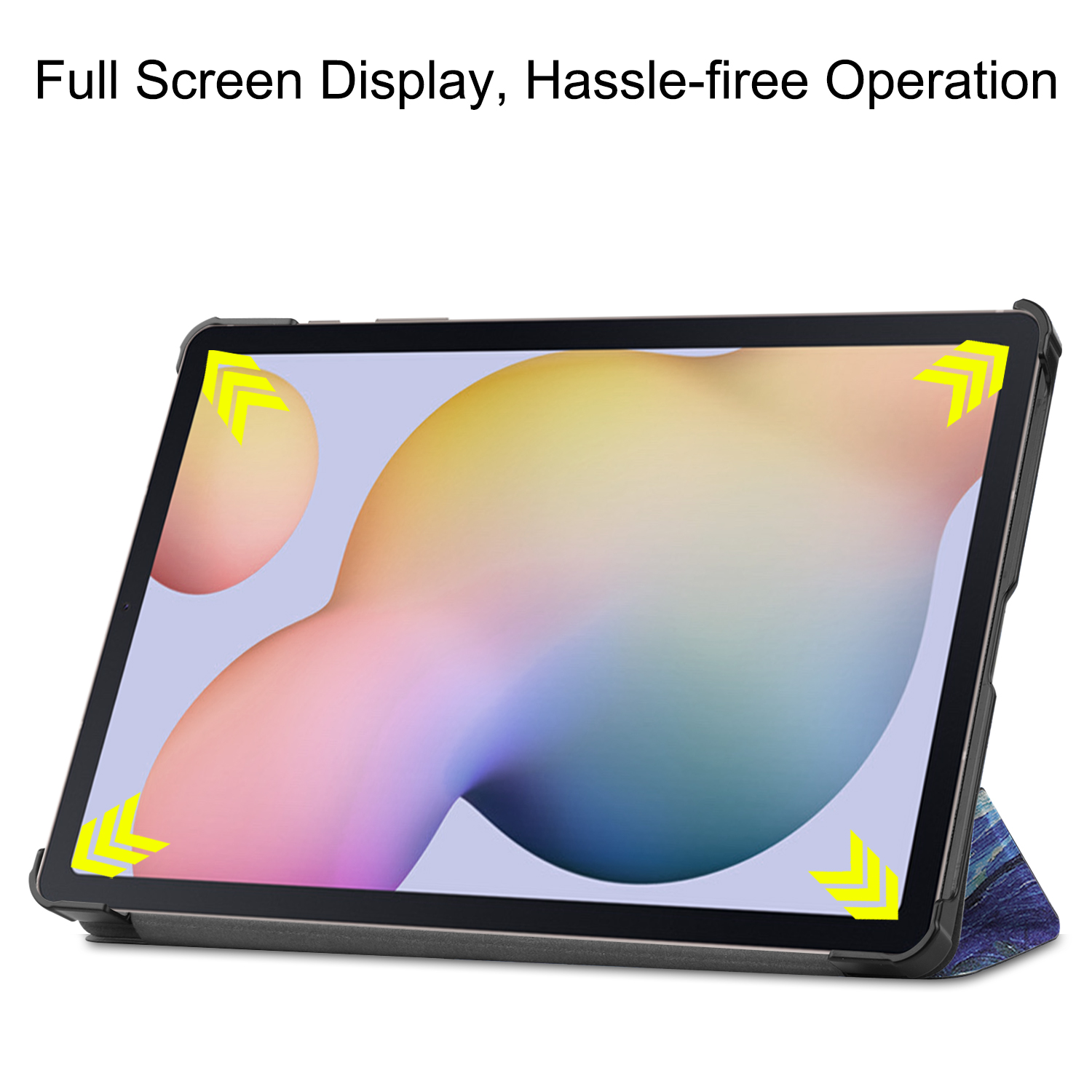 LOBWERK Hülle Schutzhülle Mehrfarbig S7 Tab Bookcover Samsung für SM-T870/T875/X700 Galaxy Kunstleder