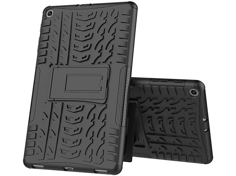 LOBWERK Hülle Schutzhülle Bookcover für Samsung Galaxy Tab A 10.1 Zoll T510 T515 Kunststoff, Schwarz