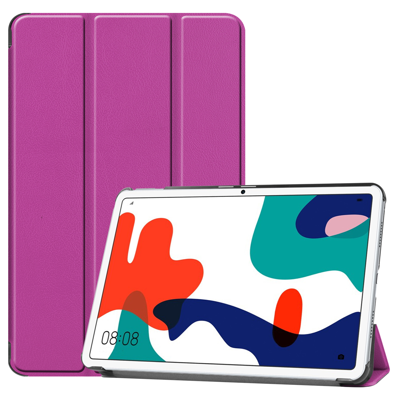 LOBWERK Hülle Schutzhülle Bookcover für BAH3-W09 10.4 Kunstleder, Lila BAH3-AL00 Huawei MatePad Zoll