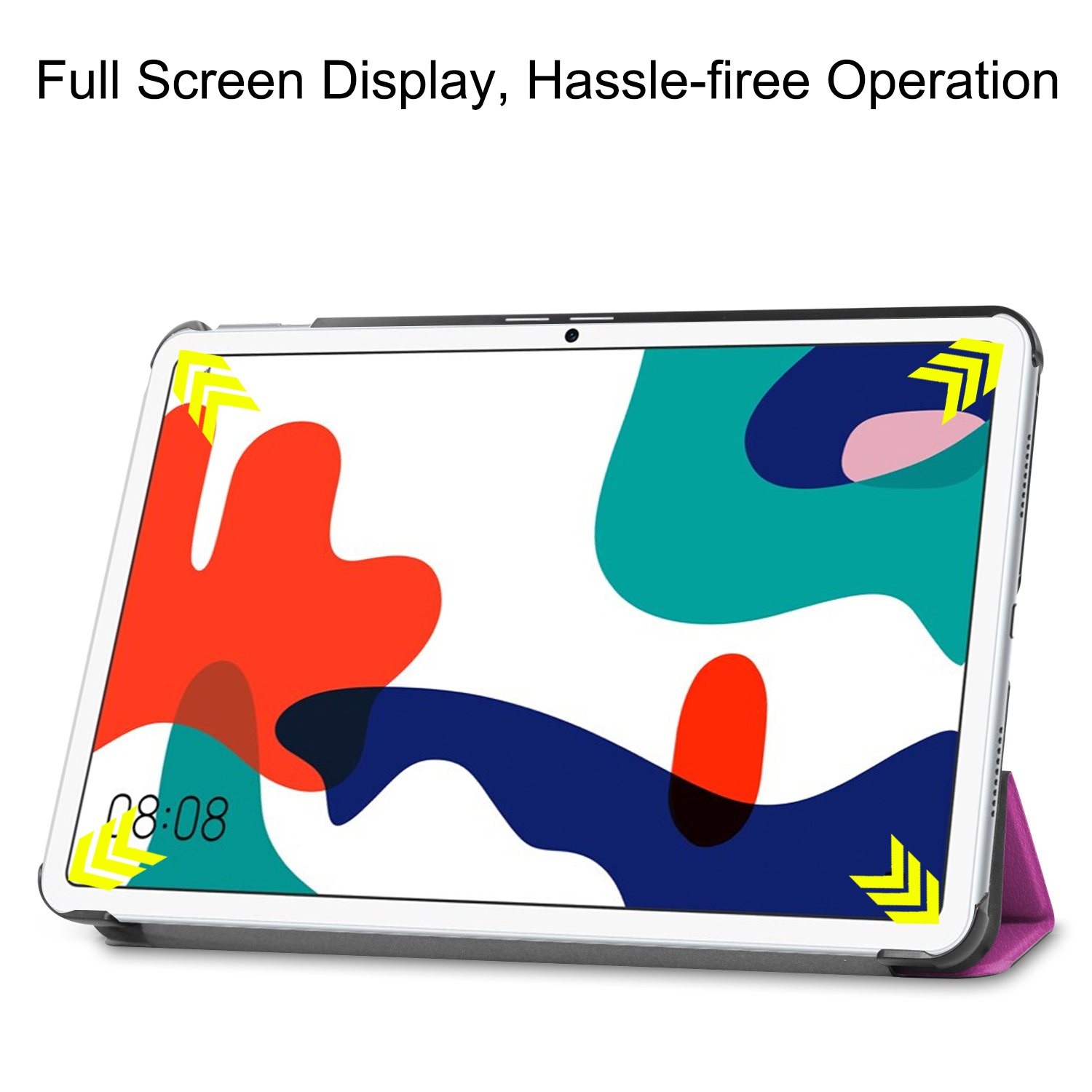 LOBWERK Hülle Schutzhülle Bookcover für BAH3-W09 10.4 Kunstleder, Lila BAH3-AL00 Huawei MatePad Zoll