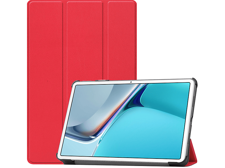 LOBWERK Hülle Schutzhülle Bookcover für Huawei MatePad 11 2021 11 Zoll Kunstleder, Rot