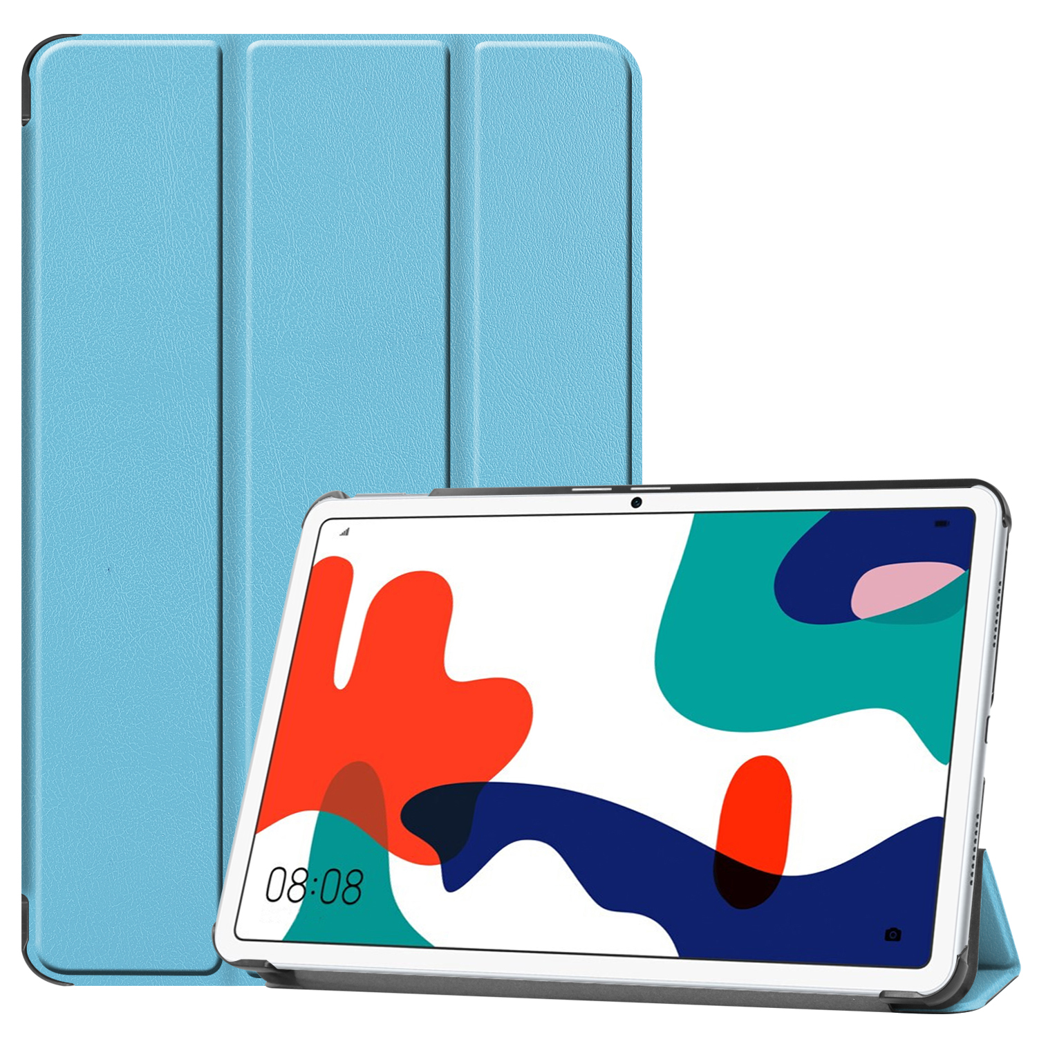LOBWERK Hülle Schutzhülle Bookcover Kunstleder, Zoll Huawei 10.4 MatePad für BAH3-W09 BAH3-AL00 Hellblau