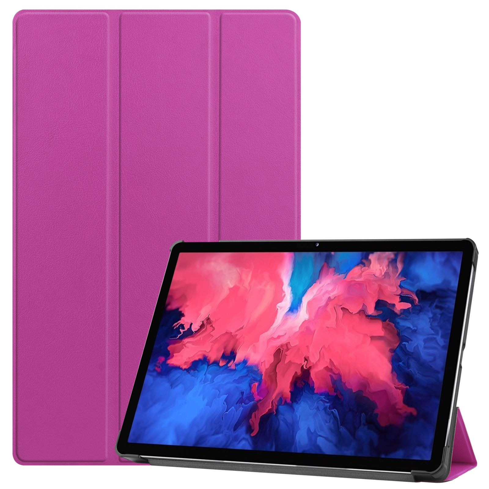 LOBWERK Hülle Schutzhülle Lila Lenovo 2021 Bookcover Zoll für 11 Kunstleder, Tab P11 TB-J606X TB-J606F