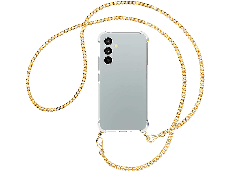 Backcover, A54 MTB Umhänge-Hülle Kette 5G, Samsung, ENERGY Metallkette, (gold) mit Galaxy MORE