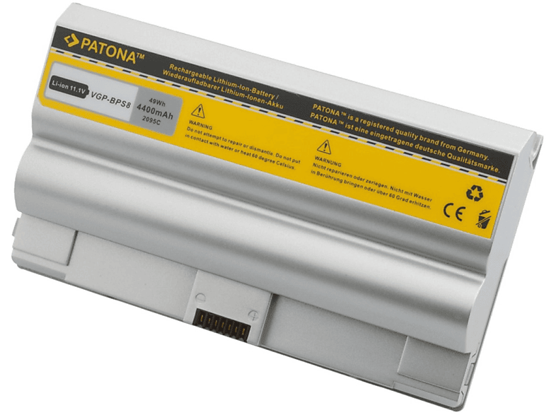 VGP-BPL8 1 mAh Sony 4400 Ersatzakku, VAIO VGP-BPS8 11.1 Volt, VGP-BPS8A Stück VGP-BPL8A Li-lon PATONA