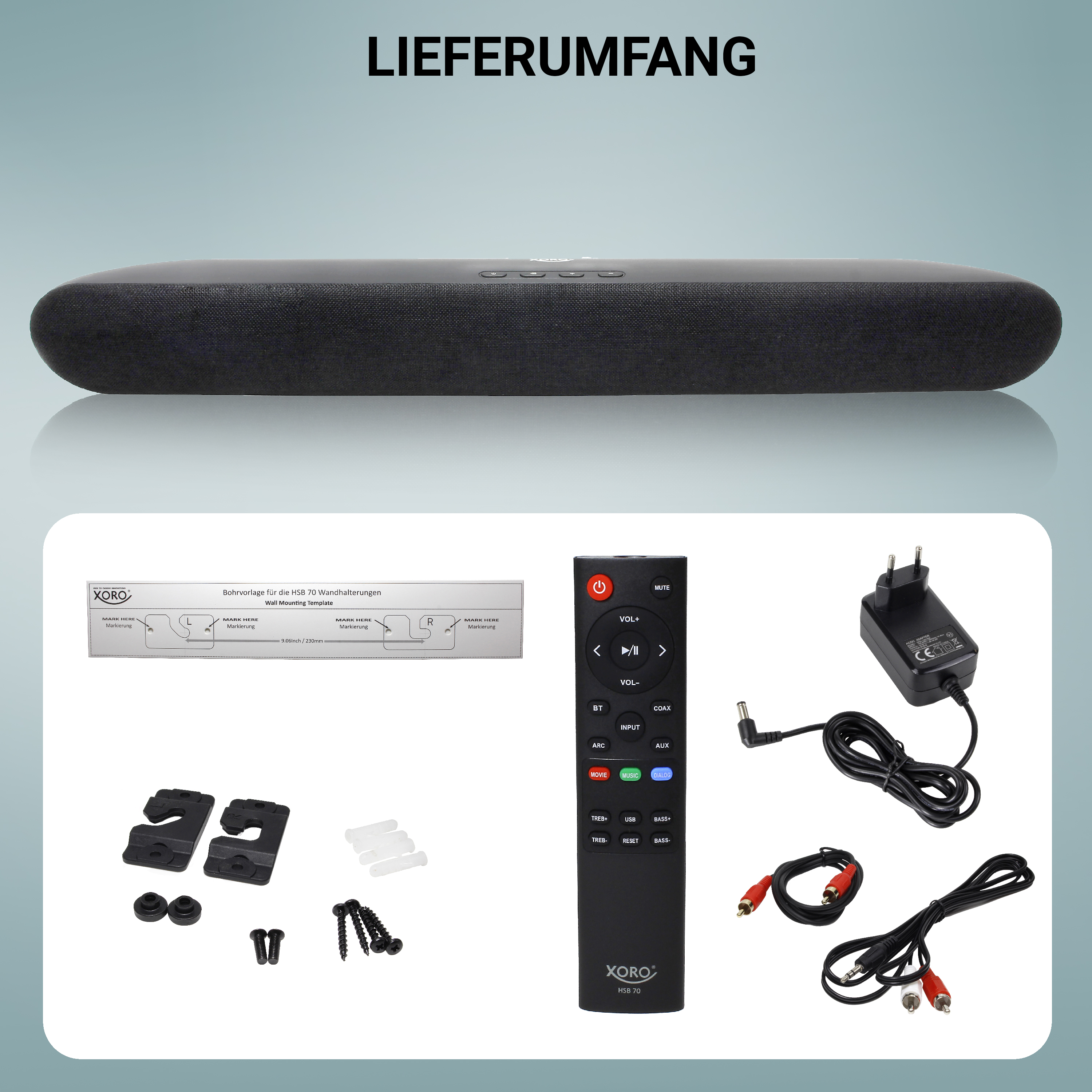 XORO HSB 70, Soundbar, Schwarz