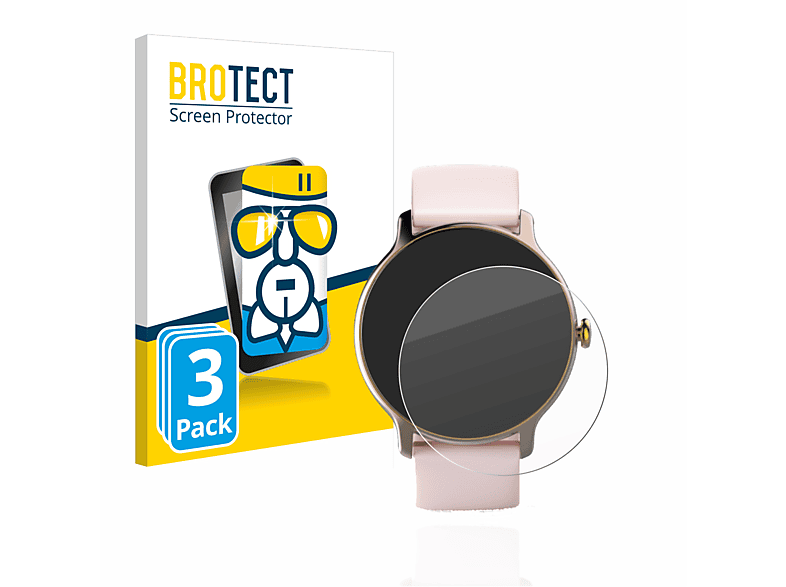 BROTECT 3x Airglass klare Schutzfolie(für Hama Watch Fit 4910)