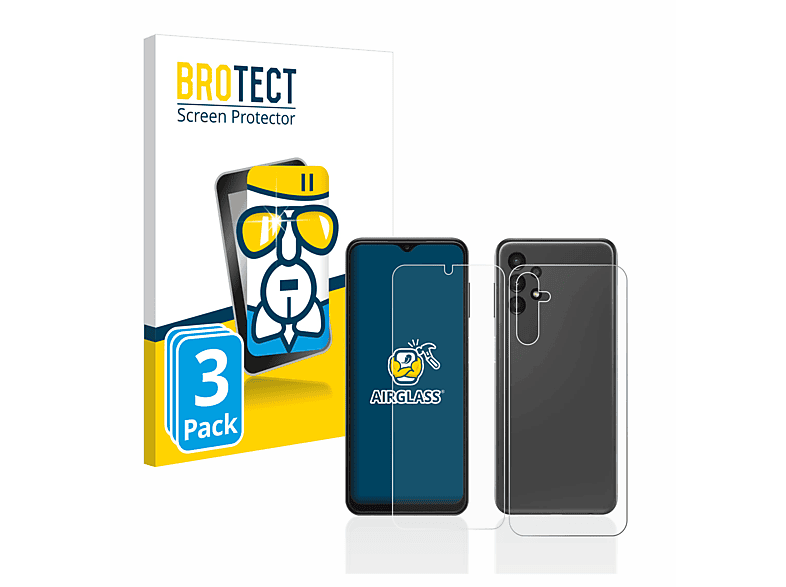BROTECT 3x Airglass klare Schutzfolie(für Samsung Galaxy A14 4G)