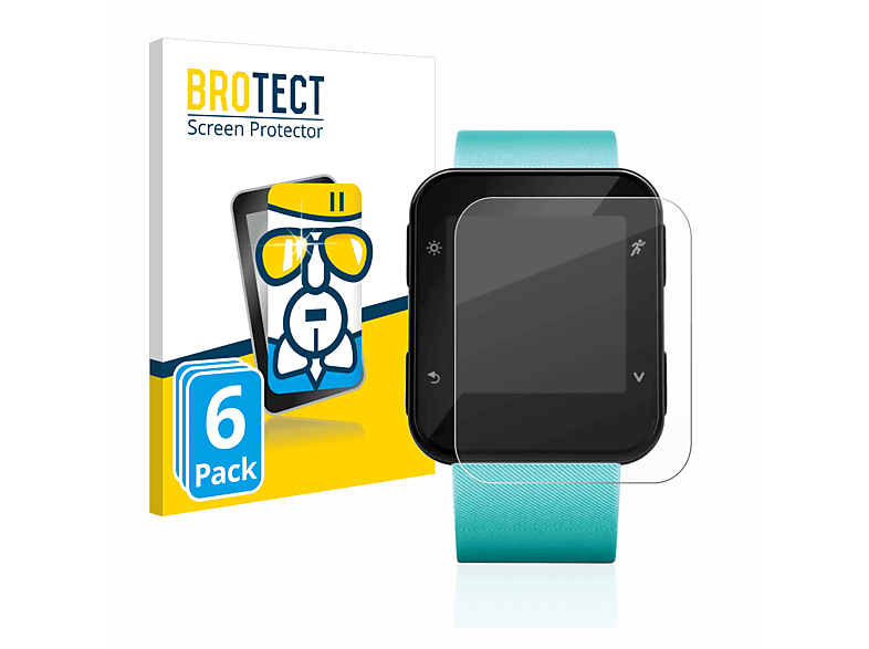 BROTECT 6x klare Glas Schutzfolie (für Garmin Forerunner 35)