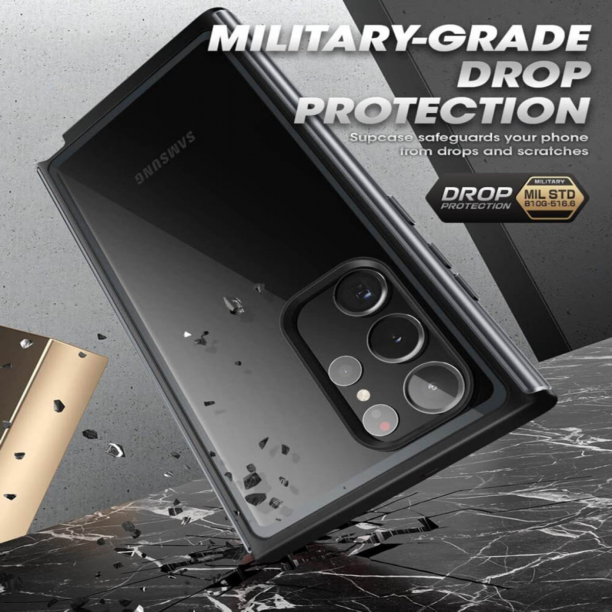 Samsung, Unicorn Design Ultra, Backcover, Series, Metallic S23 Beetle SUPCASE Edge, Schwarz Galaxy