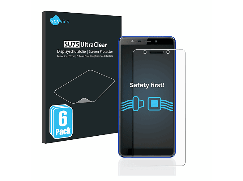 SAVVIES 6x klare Schutzfolie(für 530) Ray Panasonic Eluga