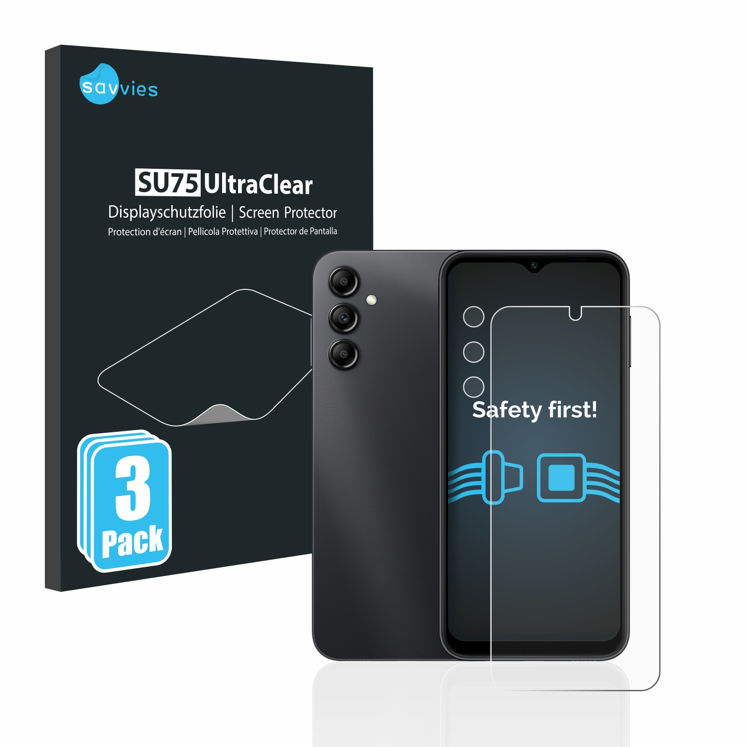 SAVVIES 6x klare Schutzfolie(für Samsung 4G) Galaxy A14