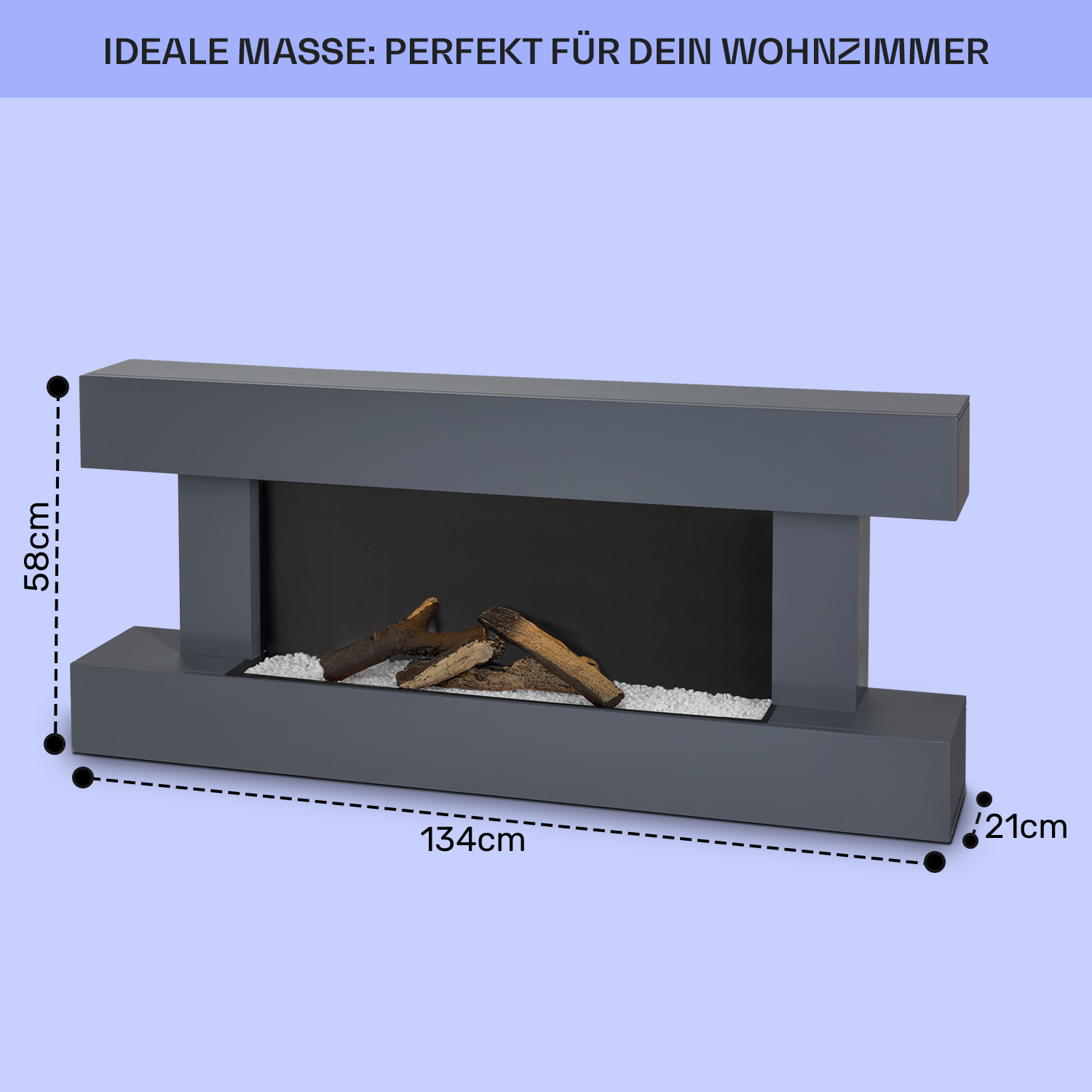 Light KLARSTEIN Studio Kamin (2000 Fire & Watt) Elektrischer