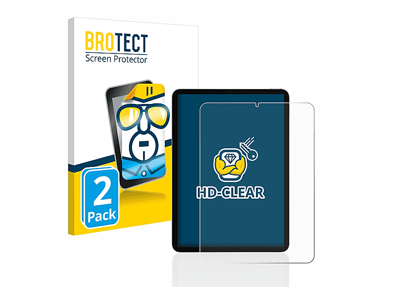 BROTECT 2x klare Schutzfolie(für Apple iPad Air 4 WiFi 2020 (4. Gen.))