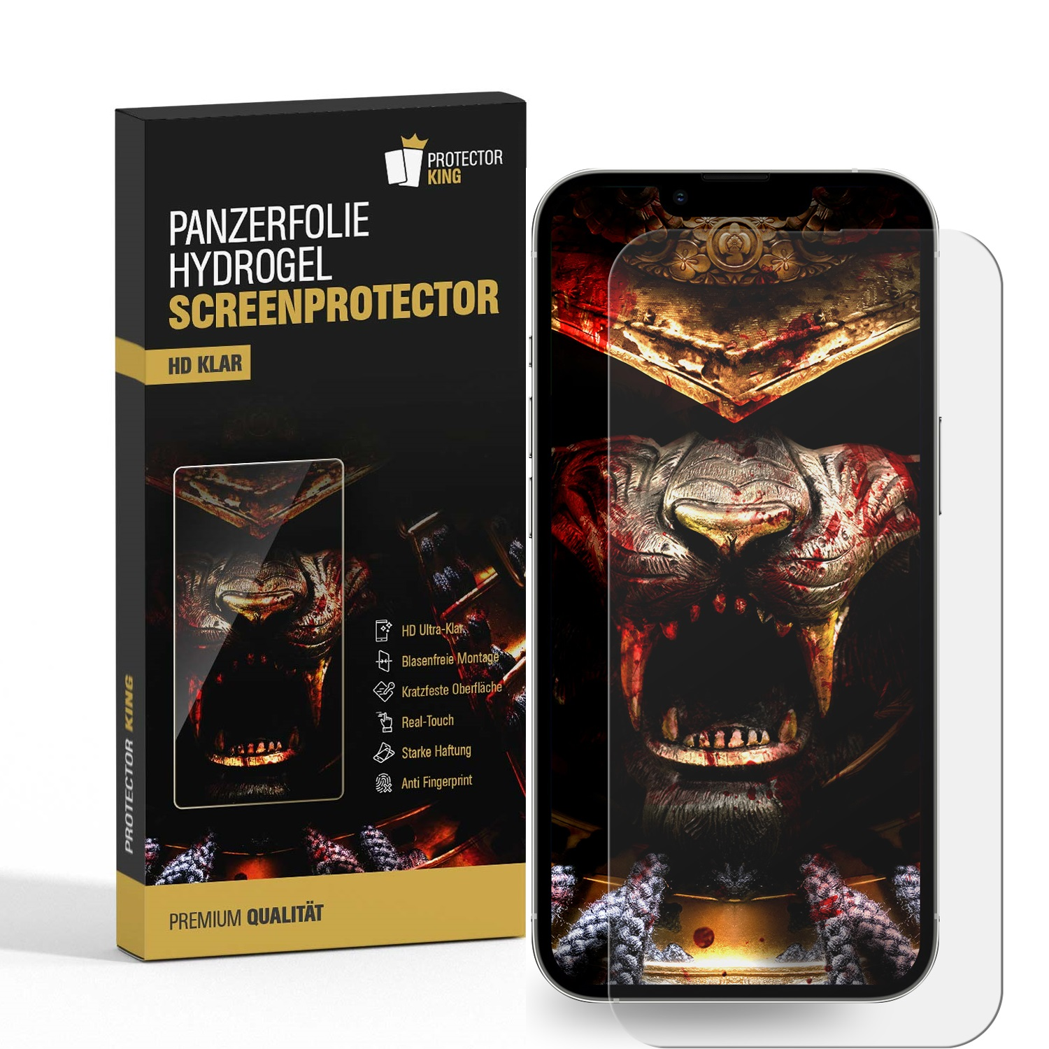 PROTECTORKING 3x Panzerfolie KLAR iPhone 14 FULL COVER Apple HYDROGEL Displayschutzfolie(für HD Plus)