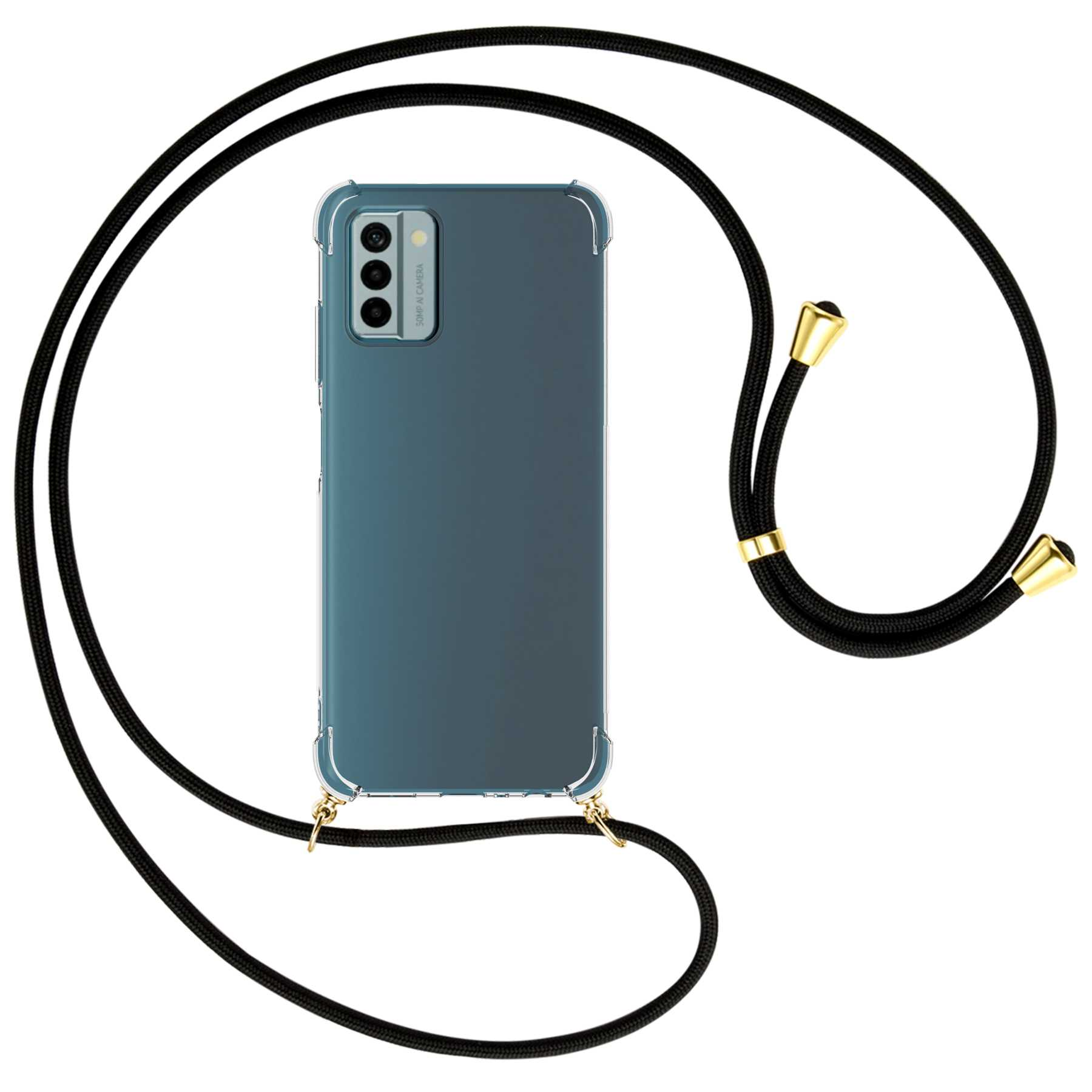 Backcover, mit MTB Nokia, gold Schwarz MORE G22, Kordel, Umhänge-Hülle ENERGY /