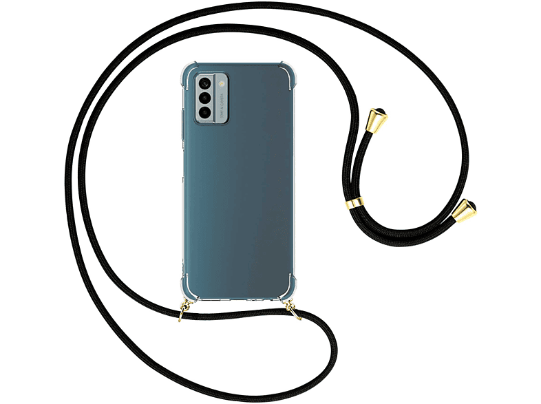 Backcover, mit MTB Nokia, gold Schwarz MORE G22, Kordel, Umhänge-Hülle ENERGY /