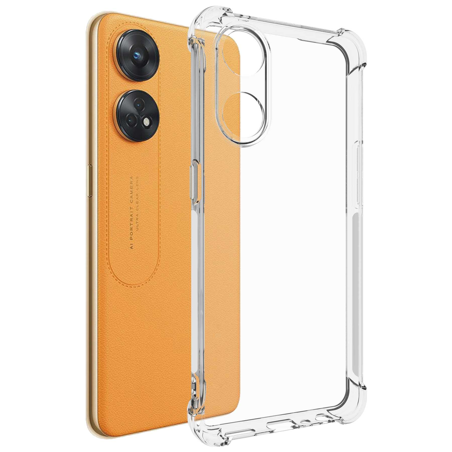 Oppo, 4G, MTB Armor Clear Reno8 Case, MORE T Transparent ENERGY Backcover,