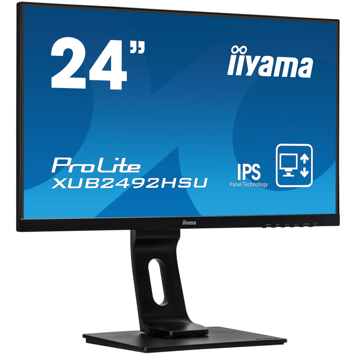 Monitor - XUB2492HSU-B1 IIYAMA, 24 ", Full-HD, 4 ms, USB 2.0, HDMI, DisplayPort, VGA, Negro