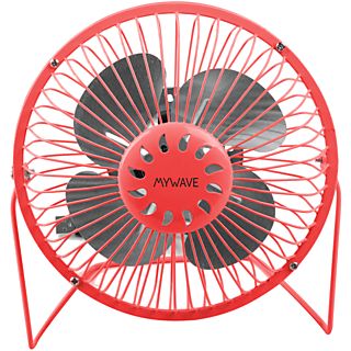 Ventilador de sobremesa - MYWAVE MWVEN-USBRJ, 1 velocidades, Rojo
