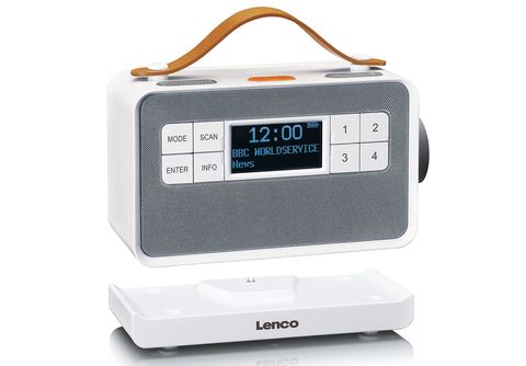 LENCO PDR-065 FM, | DAB+, FM, DAB, AM, Bluetooth, MediaMarkt weiß Multifunktionsradio, DAB