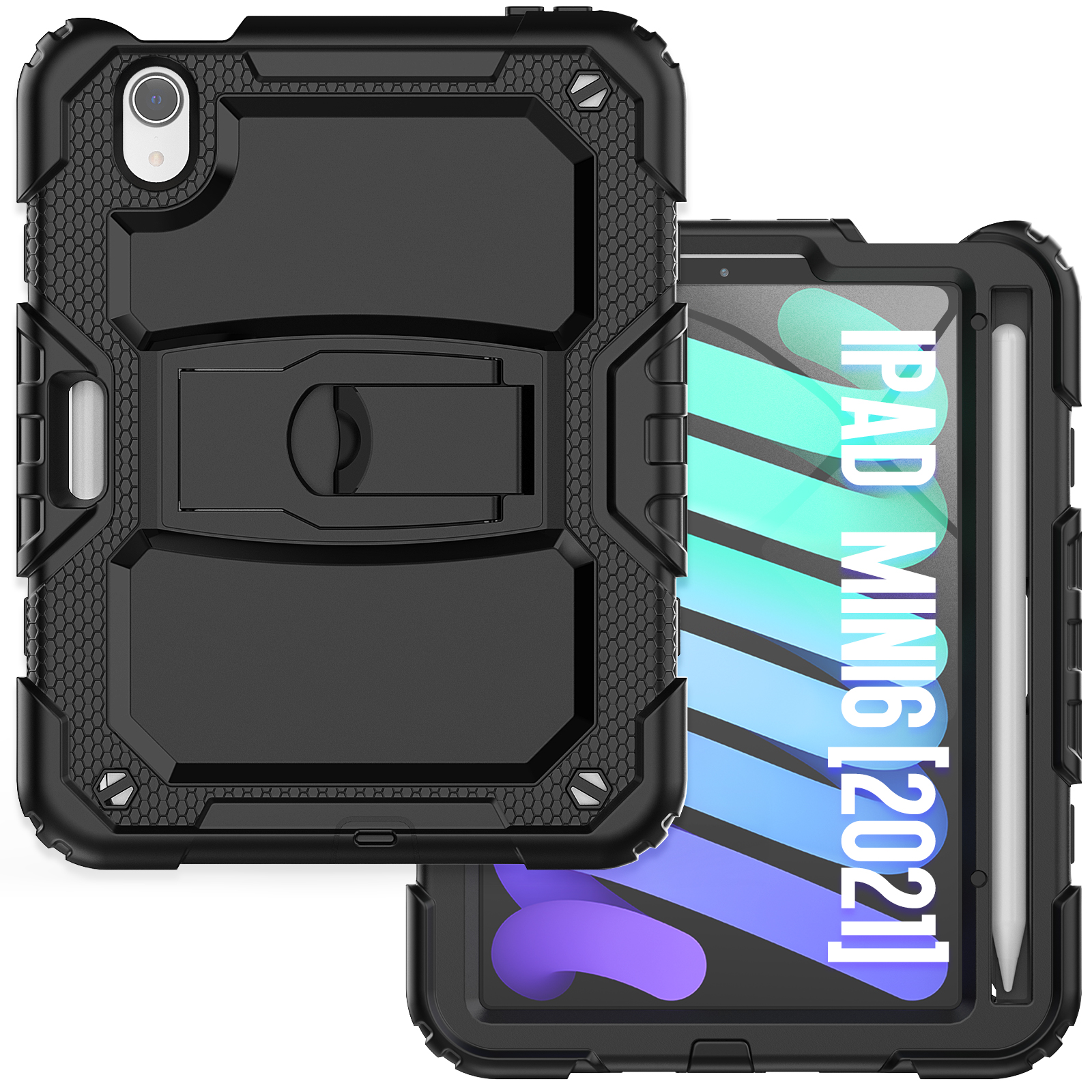 Schutzhülle Mini Backcover iPad LOBWERK 6. Schwarz 2021 6 Zoll 8.3 Apple Kunststoff, Hülle Generation für