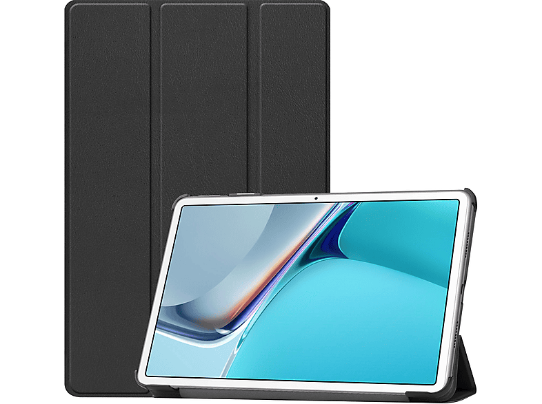 LOBWERK Hülle Schutzhülle Bookcover für Huawei MatePad 11 2021 11 Zoll Kunstleder, Schwarz | Tablet Bookcover