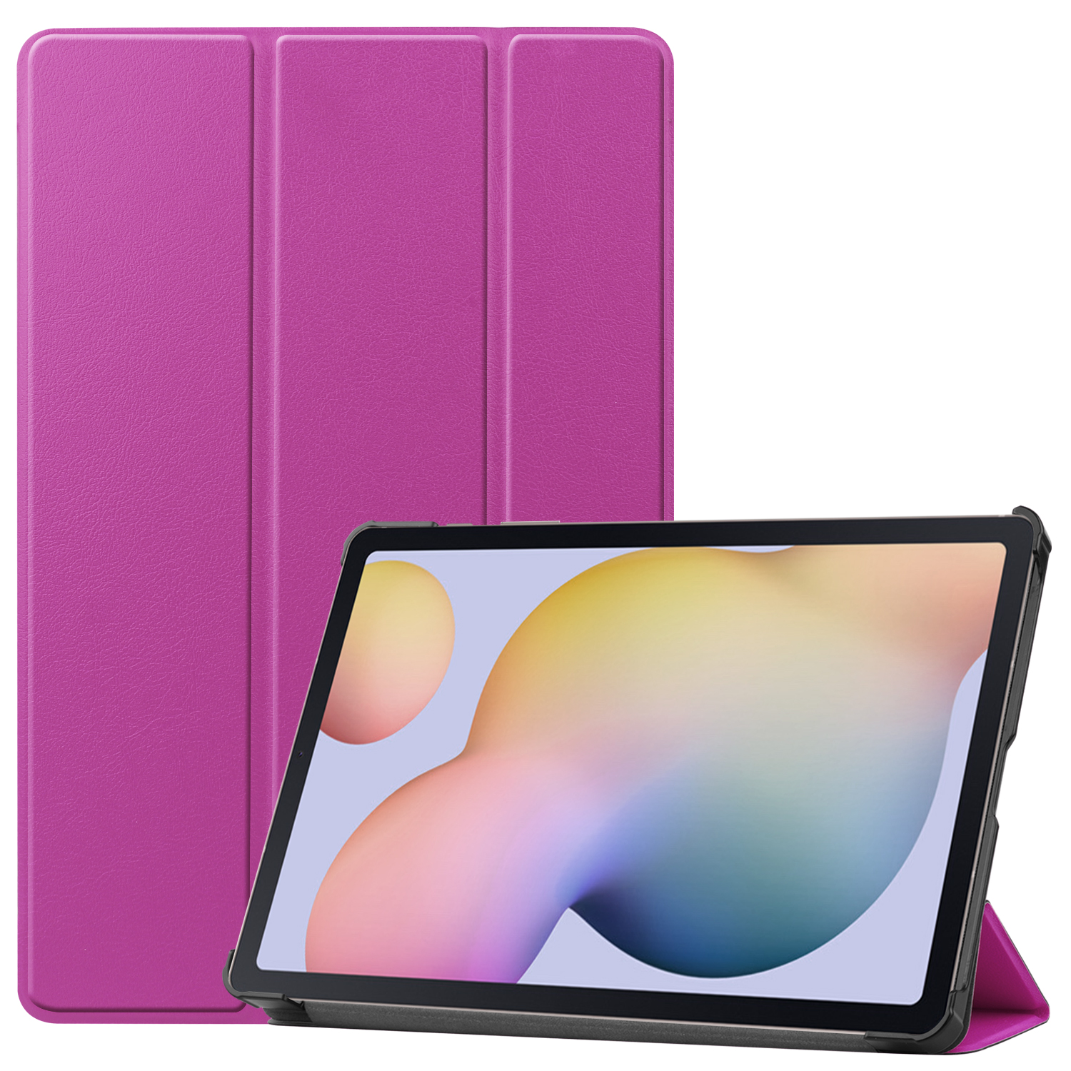 LOBWERK Kunstleder, Schutzhülle Lila Bookcover S7 SM-T870/T875/X700 Samsung Tab Galaxy Hülle für