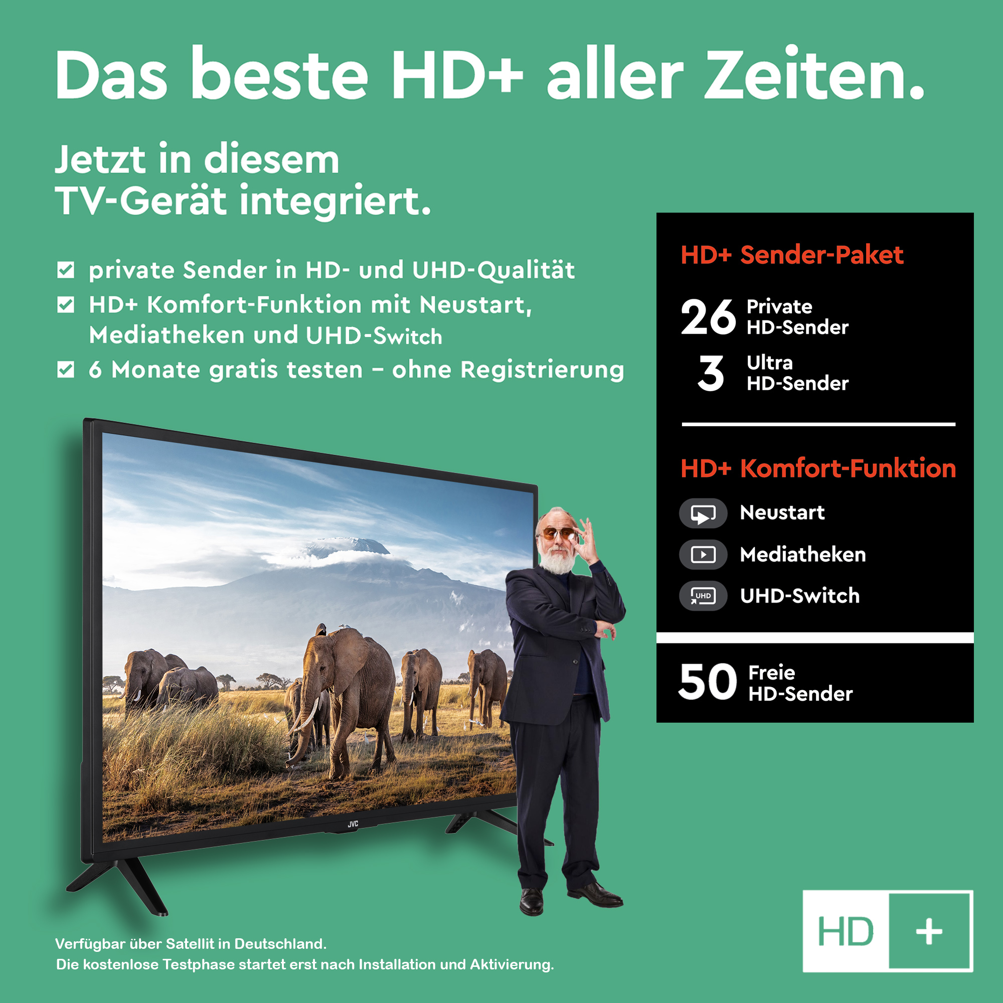 TV 40 Zoll SMART LED (Flat, / JVC 100 LT-40VF3056 cm, TV) Full-HD,
