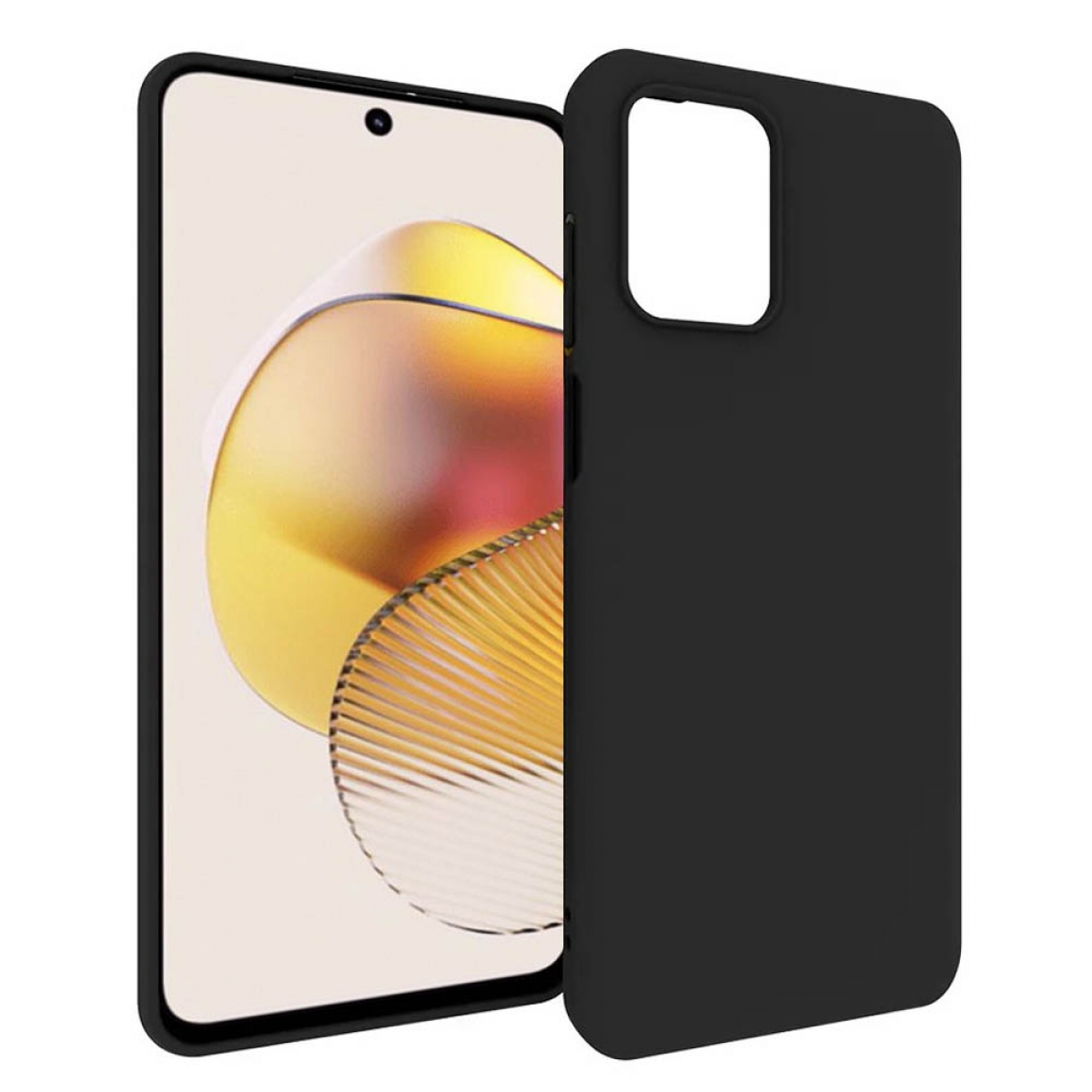 CASEONLINE Matt, Backcover, Motorola, Schwarz Moto G73