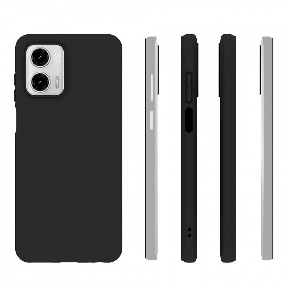 CASEONLINE Matt, Schwarz Backcover, Moto Motorola, G73