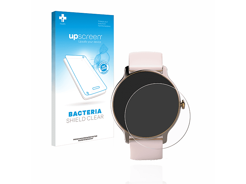 UPSCREEN antibakteriell klare Schutzfolie(für Hama Watch 4910) Fit