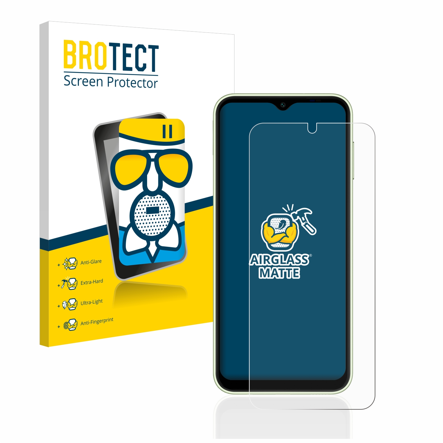 4G) Galaxy A14 Schutzfolie(für Samsung Airglass matte BROTECT