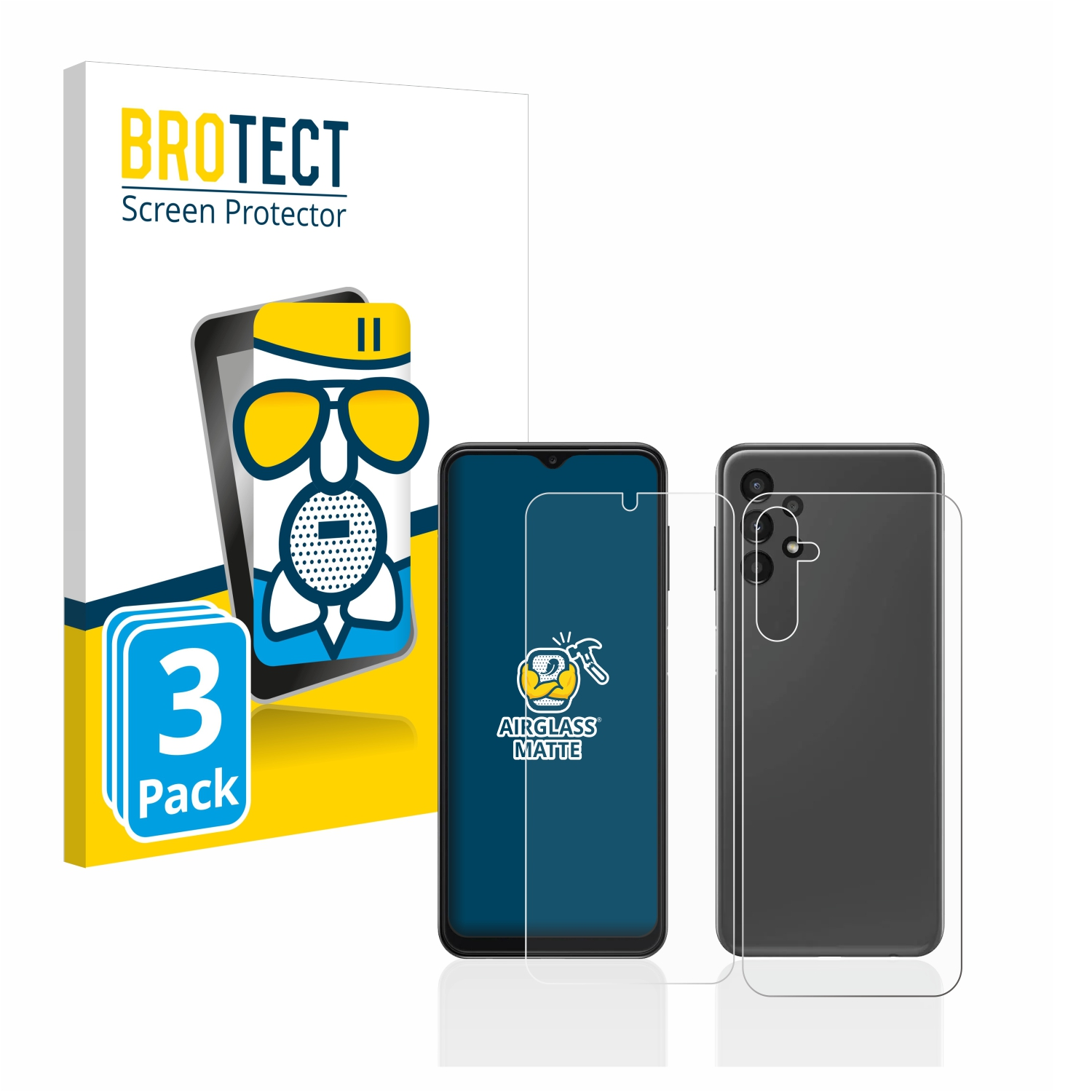 BROTECT 3x Galaxy A14 Schutzfolie(für Samsung Airglass matte 4G)
