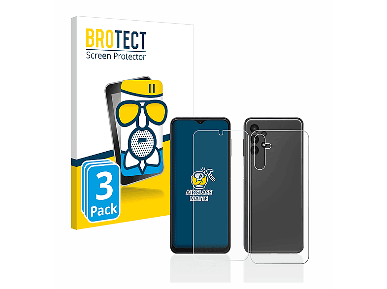 BROTECT 3x Airglass matte Schutzfolie(für Samsung Galaxy A14 4G)